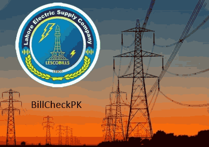 Electricity Supply in Lahore Press Club Housing Scheme Landmark Milestone 5 LESCO Lahore Electric Supply Company logo with electricity transmission towers – BillCheckPK