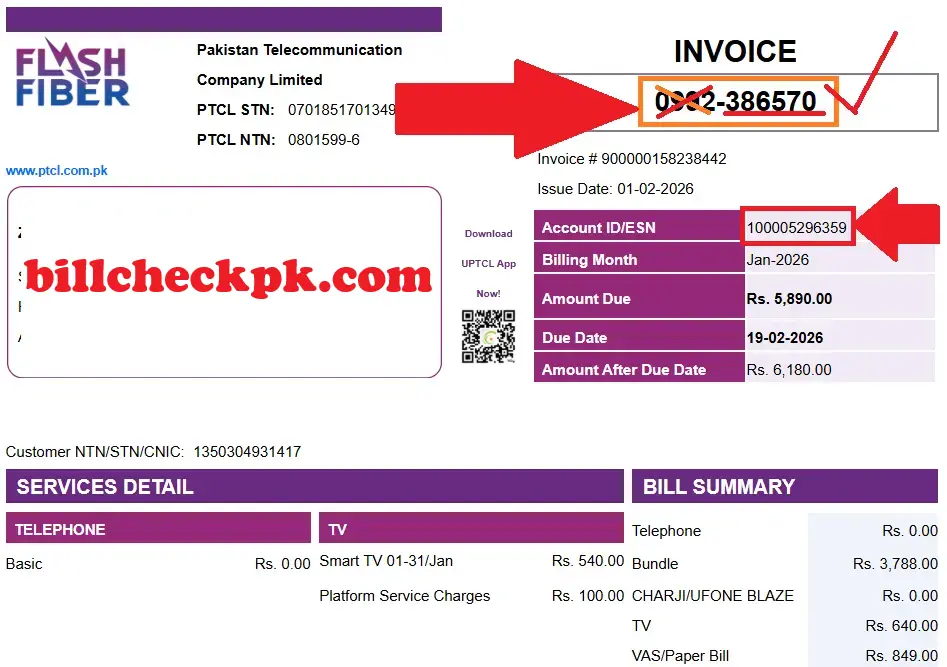 PTCL-Flash-Fiber-Bill-Sample